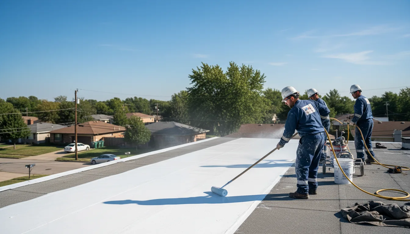 Commercial roof coating in Blue Mound, IL near me